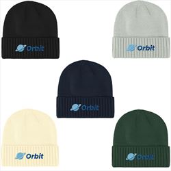 AH15110 Ribbed Cuff rPET Beanie With Custom Imprint